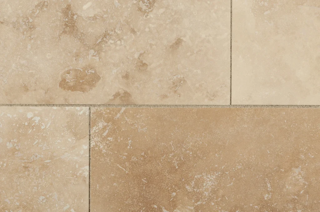 Travertine tile finishes are available in a variety of styles.