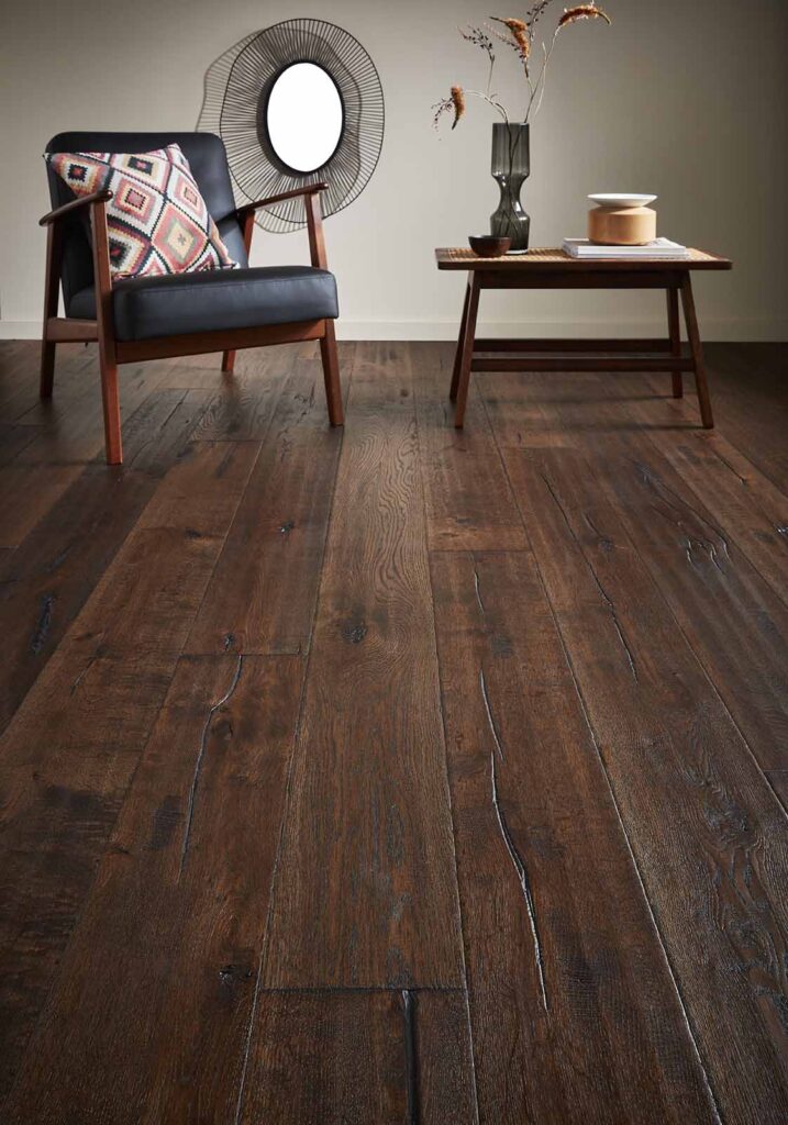 glued-down wood flooring